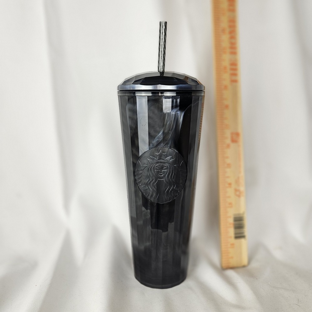 Starbucks Iridescent Black Pearl‎ Marbled Venti 24oz Tumbler Dome Cold Cup
